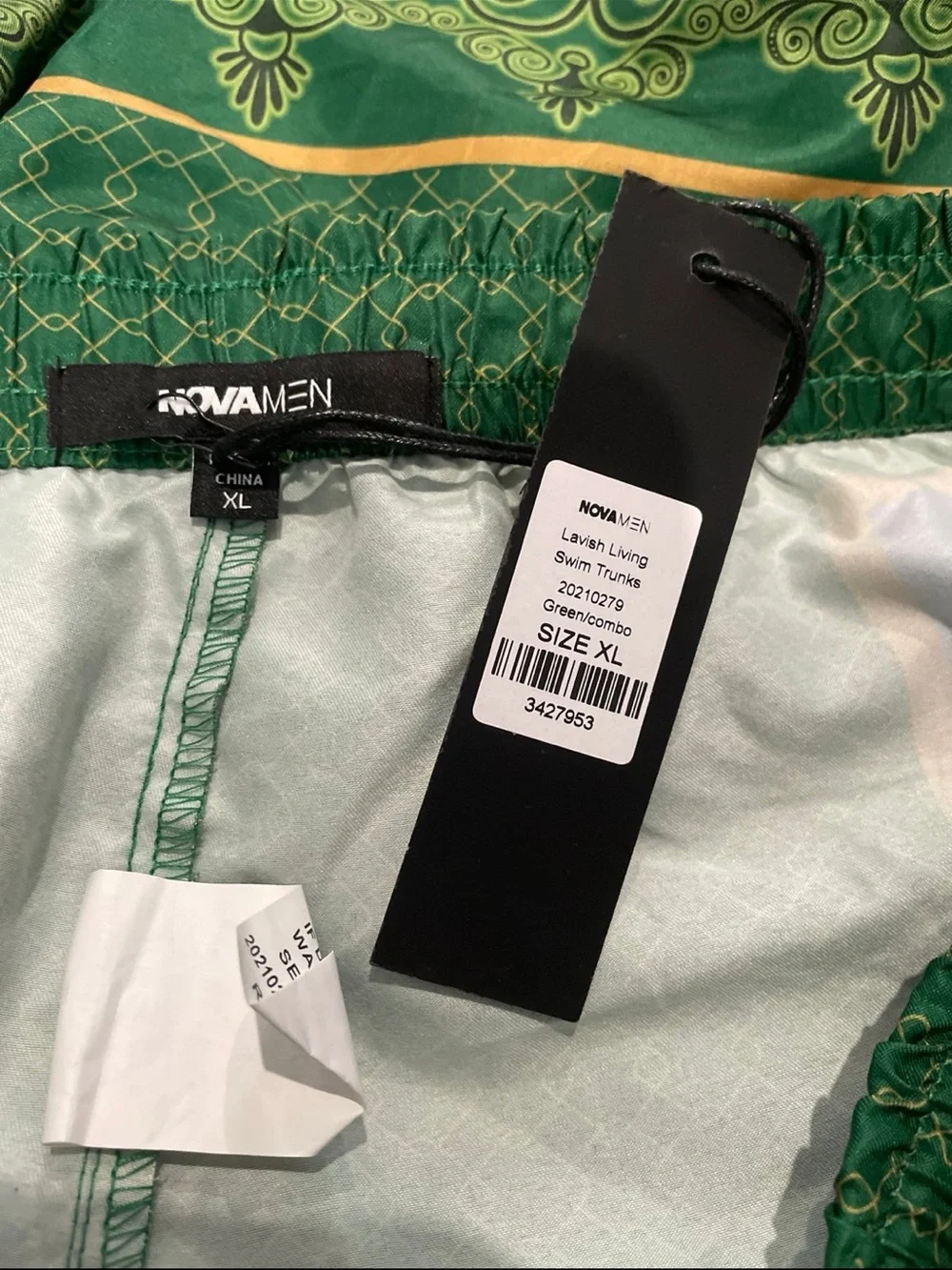 Fashion, nova nova men lavish, living, swim, trunks, XL NWT